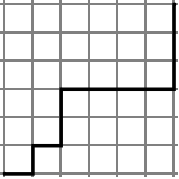 An illustration of a lattice path