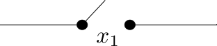 Graphical representation of a normally OFF switch