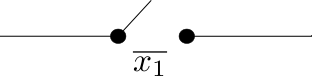 Graphical representation of a normally ON switch